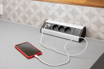 Nurgalaua pikendus 3x Schuko, 2x Usb, h&otilde;bedane