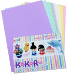 A4 lainepaber 8 pastelset v&auml;rvi + v&otilde;rk