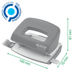 Leitz 5010 perforaator, 10 lehte, punane