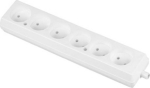 Valge 6-pesaline pikendusjuhe 16a 250v