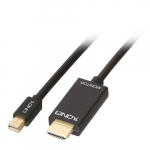 Lindy Mini Displayport-hdmi-adapterikaabel, 1 m, 4k 30 Hz