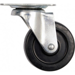 Vorel ratas musta kummiga, 50mm