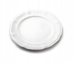 Valge magustoidu "hella" taldrik, 19,6 cm, mustriline