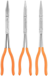 Neo Tools 3 tk. topelt&uuml;hendusega pikka t&uuml;&uuml;pi tangid, 33 cm