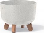 Valge pott Gracia jalgadega, 23,8 cm