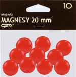 Suured magnetid 20mm punased, 10 tk.