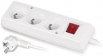 Elektripikendusjuhe 3 pistikupesaga, 1,5m, 100% vaskkaabel