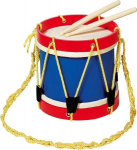 Fanfare tambour - GOKI - H21x&Oslash;22cm - Loomine nahk - Puit - Lastele