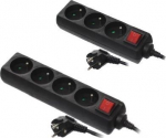 Must pikendusjuhe Awtools 4 pistikupesaga, 1,5m, l&uuml;liti