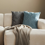 Dekoratiivne padjakate Mila 01 sinine h&otilde;bedane 45x45 pol&uuml;ester