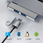 USB HUB, 3 &uuml;hes, Type-C, 3 USB-porti, hall