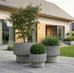 &Otilde;ue lillepottide komplekt Mirpol Oliva 1/3 suured fiiberkeraamilised potid