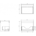 Valamukapi korpus Mexen Box-A, 60 cm, 1 sahtel, valge matt