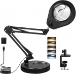 LED suurendusklaas &ndash; valgustusega luup kinnitusklambriga