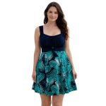 Ujumiskleit naistele tummy control sisseehitatud trikooga Saitdress, sinine, XL