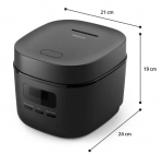 Mini riisikeetja Philips HD3080/80 0,54 l kompaktne disain, 5 programmi, mittenakkuv kauss