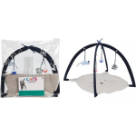 Kasside m&auml;ngutelk 4 riputatava m&auml;nguasjaga, 40x46x36 cm, must/hall