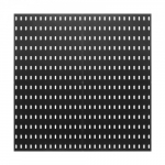 Perforatsioonipaneeli korralduskomplekt, 28x28x1.2 cm, Must, Plastik