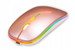 Juhtmevaba ergonoomiline hiir laetava akuga, ergonoomiline, roosakuldne