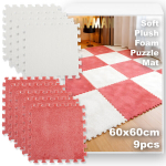 Pehme pl&uuml;&uuml;sist kattega vahtpuslematt LIVMAN E1Z6 servadega, 60x60cm, 9 t&uuml;kki komplektis