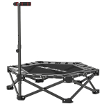 Fitness batuut 104x104x114 cm must, reguleeritav, kokkupandav, teras