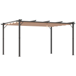 Pergola 3x4 m, reguleeritava katusega, alumiinium, hallikaspruun