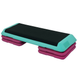 Aeroobne stepper, 10-20 cm k&otilde;rge, PVC/PP, must/roheline/lilla, 110x40x20 cm
