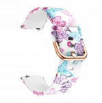 BestAccessories, silikoonist nutikella rihm, laius 22 mm, liblikamuster