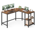 Arvutilaud L-kujuline nurgalaud 130x120x74,7 cm Pruun Must Teras