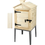 Puidust suitsuahi roostevaba alusega 115L 60cm 10&ndash;15kg 3 konksu kuumaks ja k&uuml;lmsuitsutamiseks 330381 Browin