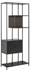 Riiul Seaford, 77x35x185 cm, must