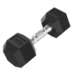 Sporditarbed, TUNTURI Platinum, kuusnurkse kujuga kummist hantlid, 9 kg, 1 tk.
