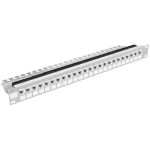 19-Tolline 1U Rack-Paneel, 24 Keystone-Pistikupesa, Cat5E/Cat6/Cat7, Stalflex
