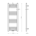 Vannitoa radiaator redelradiaator Granitan Raven 110x50cm valge
