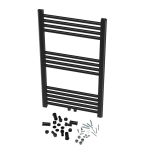 Vannitoa radiaator redelradiaator Granitan Raven 90x50cm must