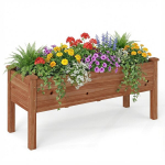 Laste puidust k&otilde;rgendatud aiapeenar 120x43,5x51 cm, kandev&otilde;ime 100 kg, Vaiki&scaron;ka medinė pakelta lysvė 120x43,5x51 cm, talpa iki 100 kg