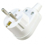 Nurga pistik Uni-schuko, valge, 16a, 250v