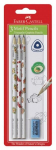 Kustutuskummiga pliiatsid Faber-castell, 3 tk, meremotiivid