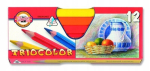 Koh-i-noor Triocolor paksud v&auml;rvilised pliiatsid, 12 tk.