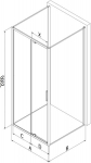 Mexen Exo-3S 3-k&uuml;lgne du&scaron;inurk 130 x 70 cm, l&auml;bipaistev, kuldne - 819-130-070-50-00-3S