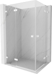 Mexen Lunar L Duo du&scaron;i kabiin vasakuk&auml;eline 110 x 70 cm, l&auml;bipaistev, valge - 834L-110L-070P-20-00