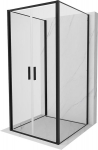 Mexen Exo-3S 3-seinaline du&scaron;inurk, hinged, 100 x 100 cm, l&auml;bipaistev, must - 814-100-100-70-00-3S