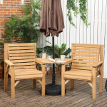 Bistro-komplekt puidust, 3-osaline, pruun