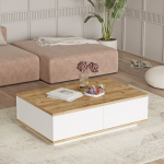 Diivanilaud Fr14-Aw, 90x60x28,6 cm, valge/beeži v&auml;rvi
