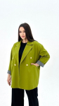 Naiste kaherealine &uuml;lisuur jakk roheline, 3XL