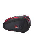 Wilson Bela V3 Padel kott &ndash; must punasega
