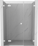 Mexen Lunar L du&scaron;iuksed, vasakuksed 125 cm, l&auml;bipaistev, valge - 834SL-125-050-20-00-L