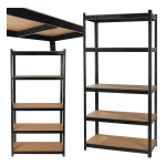 Geko Ladustamisriiul G10869 180x40x90 cm 265 kg, 5 riiulit, 0.9 mm teras, 5 mm MDF, 8 kaitsekorki