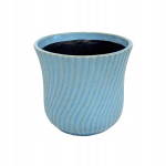Keraamiline lillepott 14 cm sinise triibuga 1 tk.