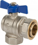 Nurgaga kuulkraan poolmutriga 3/4" Dn20